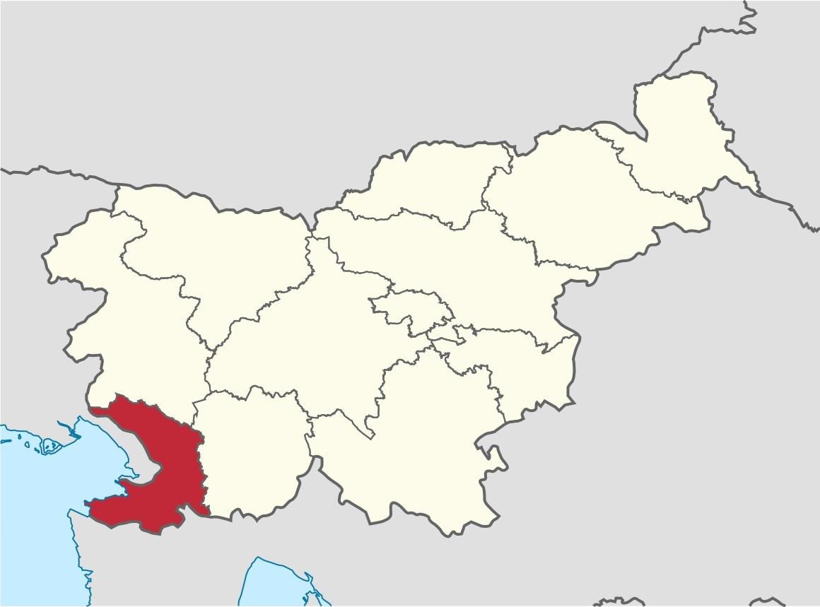 რუკა კარსტული სლოვენია