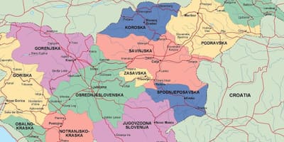 რუკა სლოვენია პოლიტიკური