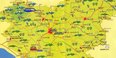 რუკა სლოვენია ღირსშესანიშნაობები